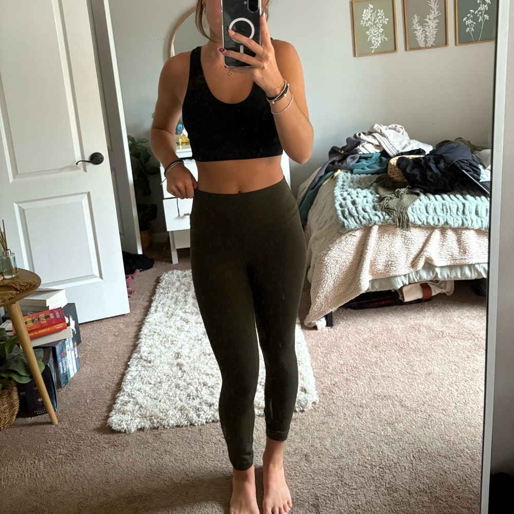 Lululemon Athletica Green Leggings High Waist Performance